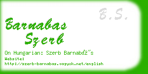 barnabas szerb business card